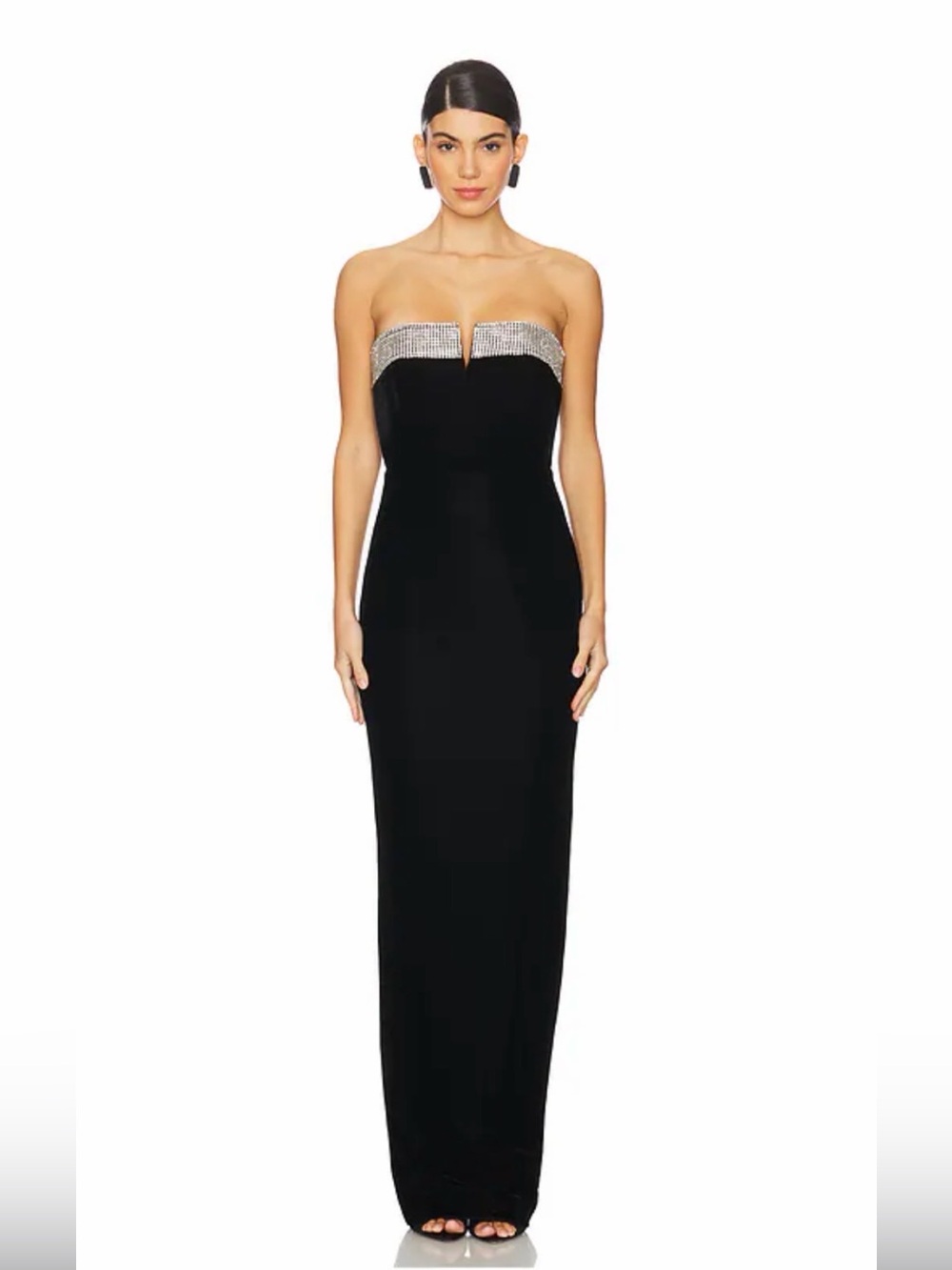 SAU LEE- Venezia Velvet Black Gown